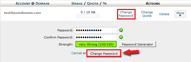Click on Change Password