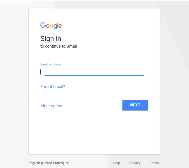 Login to gmail with your details