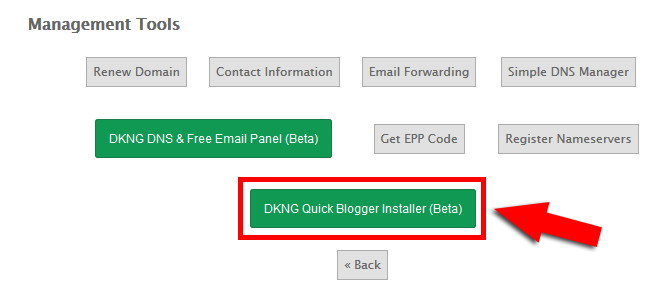 Click on DKNG quick blogger installer(Beta) button