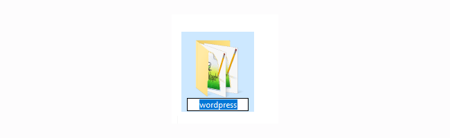 Rename WordPress Extracted folder